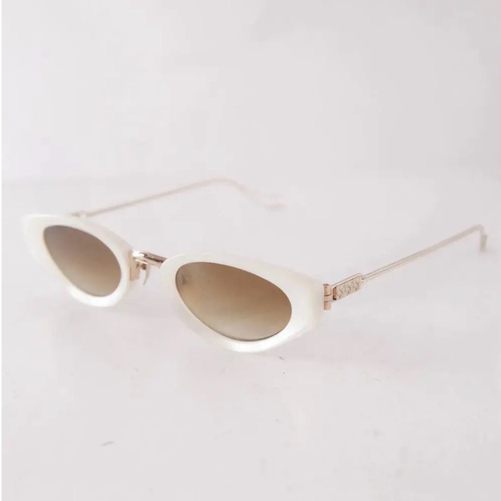 Chrome Hearts White Cat-Eye Sunglasses